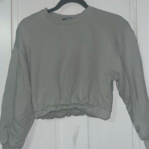 Sage Zara Cropped sweatshirt